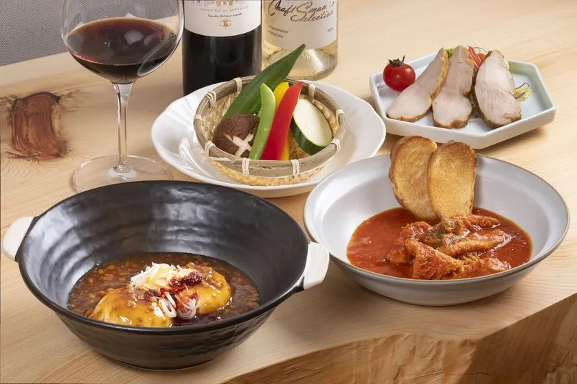 お酒に合う蒸し物と軽食メニュー