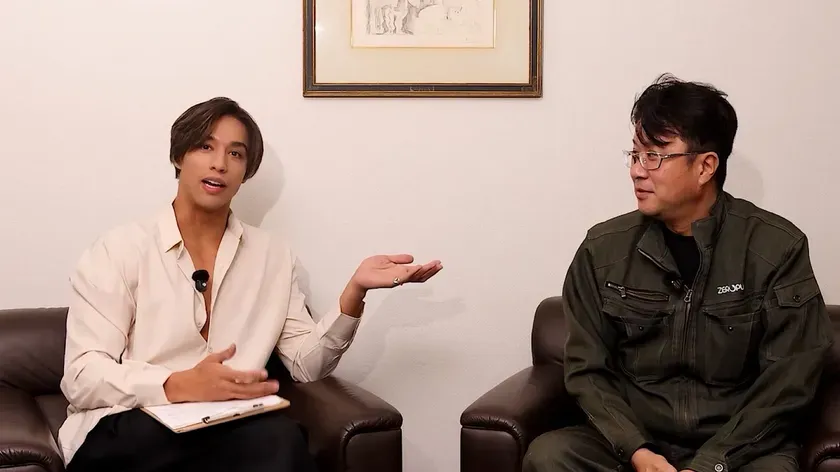 當間ローズと荒津社長 対談1