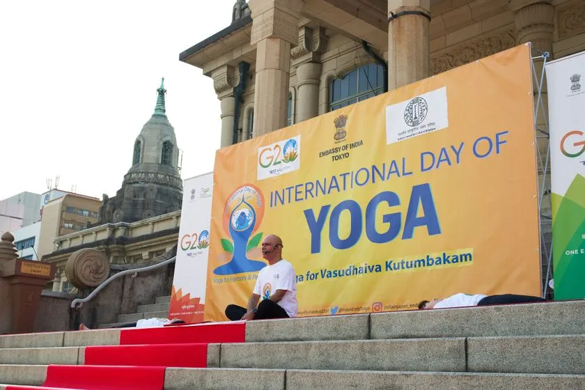 International Day of Yogaのステージ