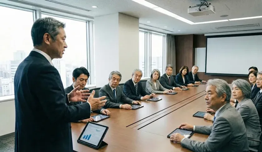 タブレットを使った会議風景