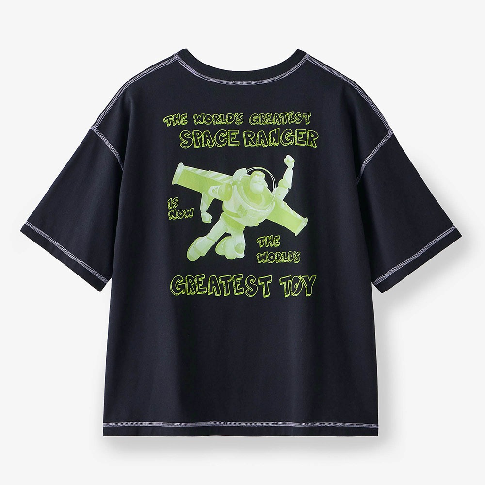 配色ステッチプリントTシャツ 「トイ・ストーリー」 バズ バックスタイル