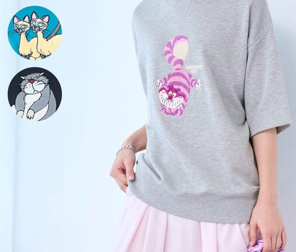 ユニセックスサガラ刺繍半袖ミニ裏毛プルオーバー