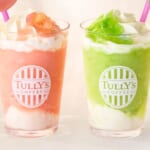 タリーズコーヒー「国産白桃のとろっとピーチシェイク／国産メロンの食べごろメロンシェイク」