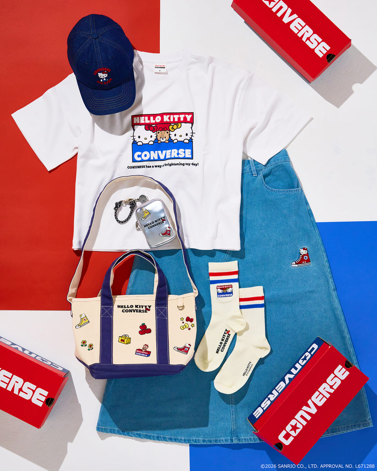 PLAZA サンリオ「ハローキティ」×「コンバース」アパレルコレクション「CONVERSE×HELLO KITTY」