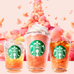 スターバックス「ピーチ & ピーチミルク フラペチーノ／チラックス ソーダ ピーチ／クラフト ジューシー ピーチ ティー」