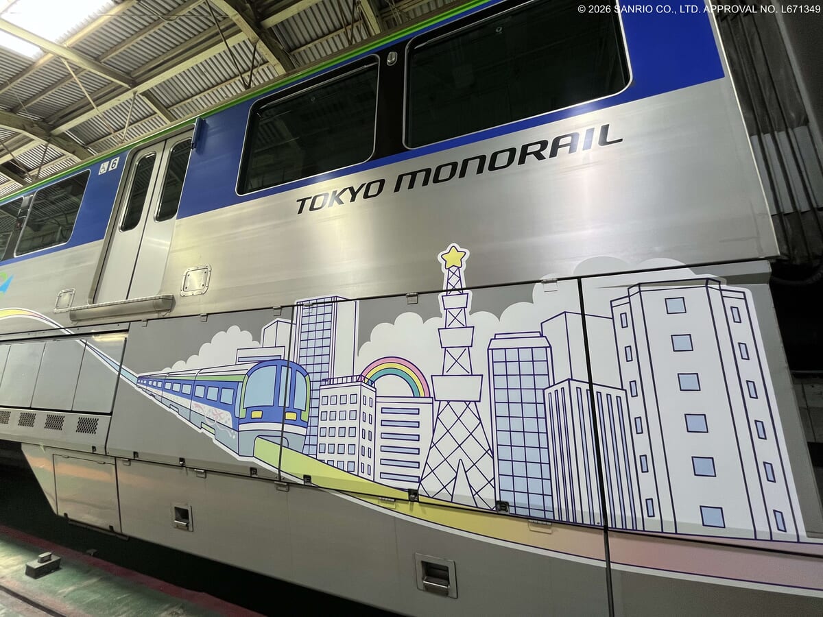 東京モノレール サンリオ「キキ&ララ モノレール」 車両イメージ