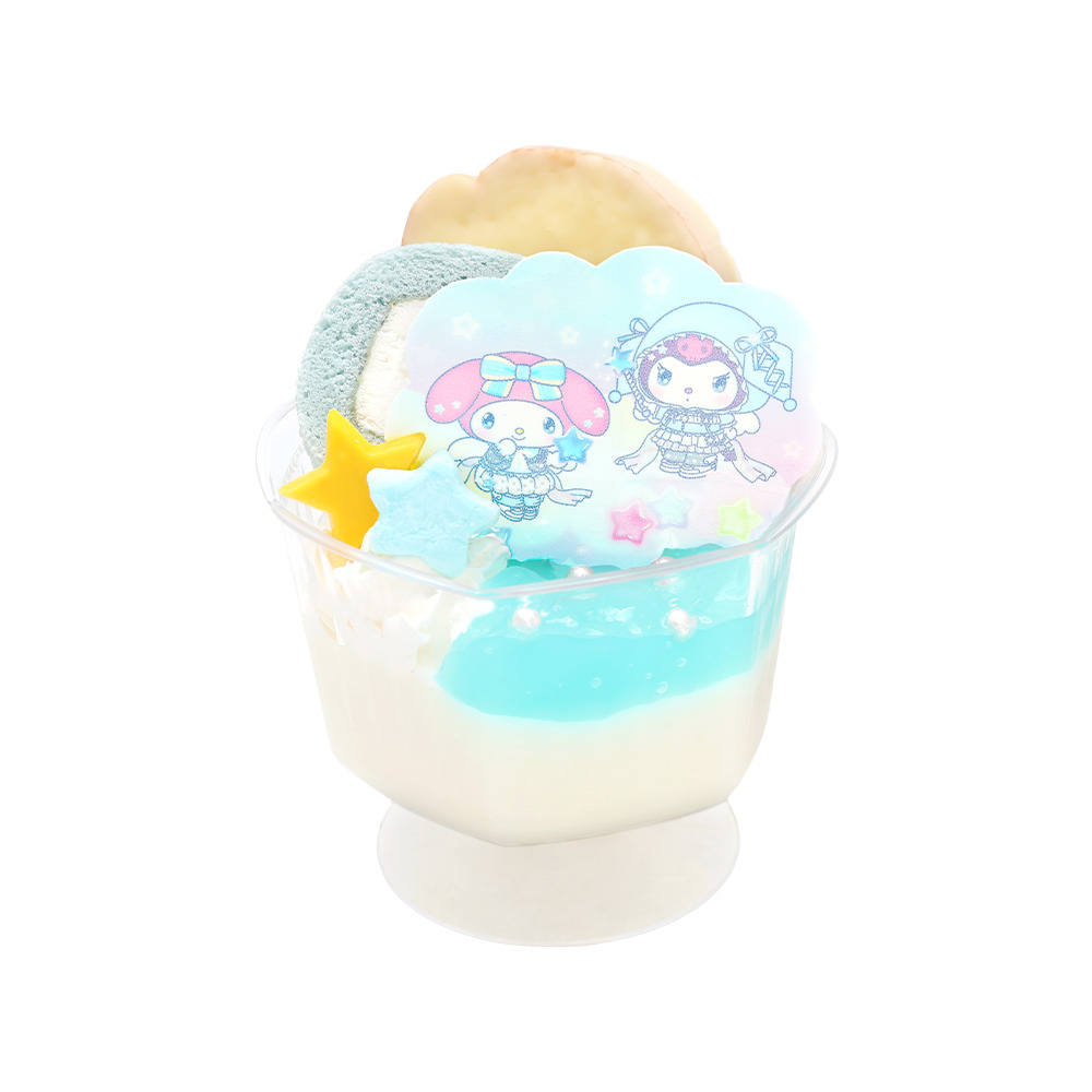 マイメロディ&クロミのミルキープリンパフェ 950円