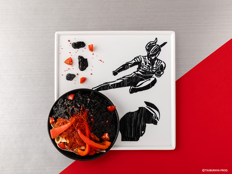 ウルトラゼロキック！暗黒のベリアル イカ墨パスタ