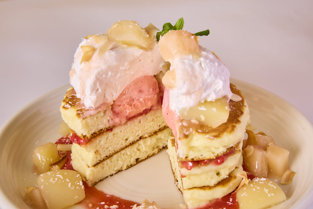 ピーチ&ストロベリーパンケーキ02