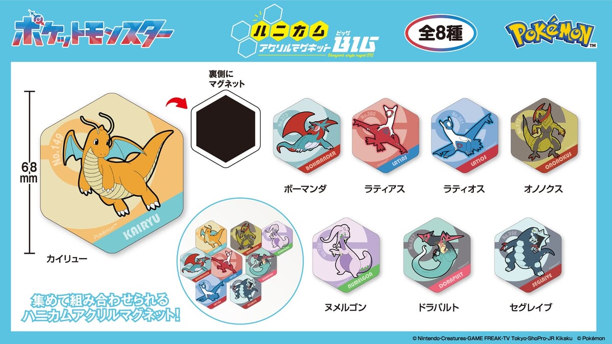 ポケットモンスター ハニカムアクリルマグネットBIG vol.6