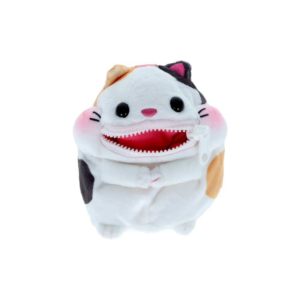 ぱくぱくポーチ　ほおばりいず（みけねこ）正面