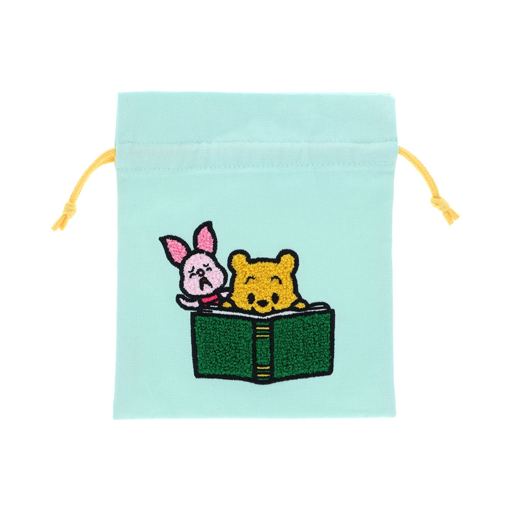 サガラ刺繍巾着 プー&ピグレット