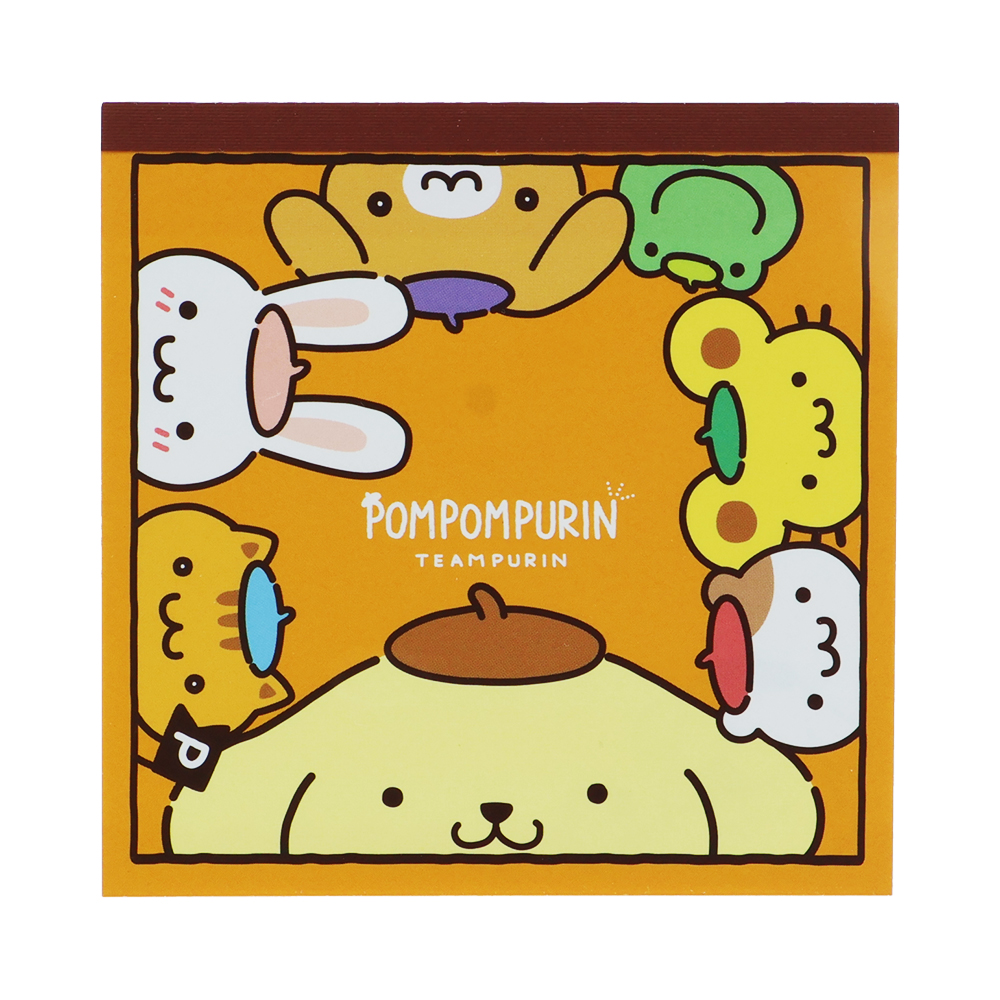 スクエアメモ　ポムポムプリン　オレンジ