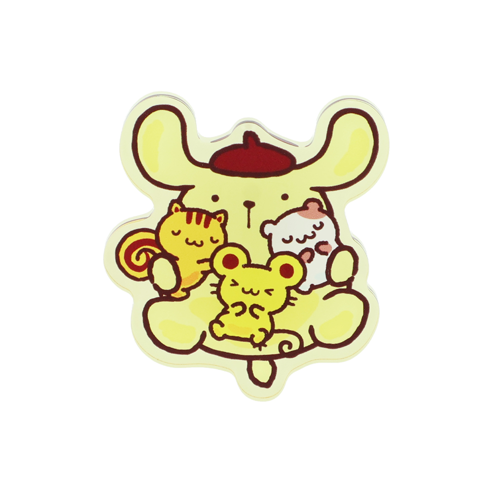 アクリルクリップ　ポムポムプリン　オレンジ02