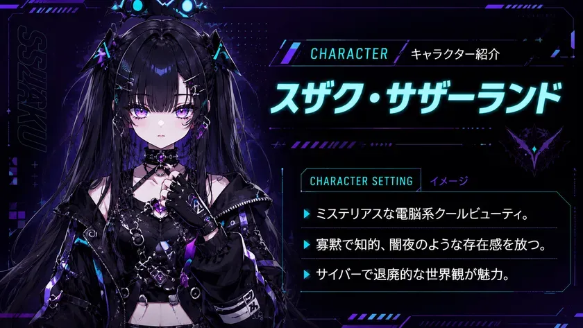 サイバー系キャラクター「スザク・サザーランド」