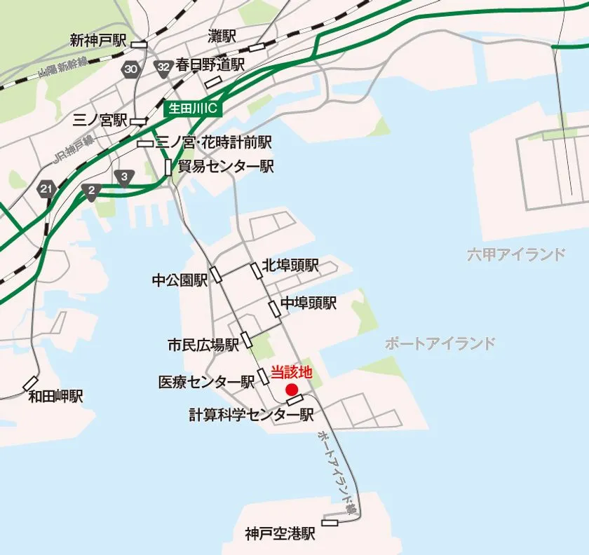 アイパーク神戸の周辺地図
