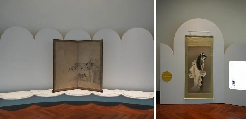 リニューアル後の展示室と展示作品