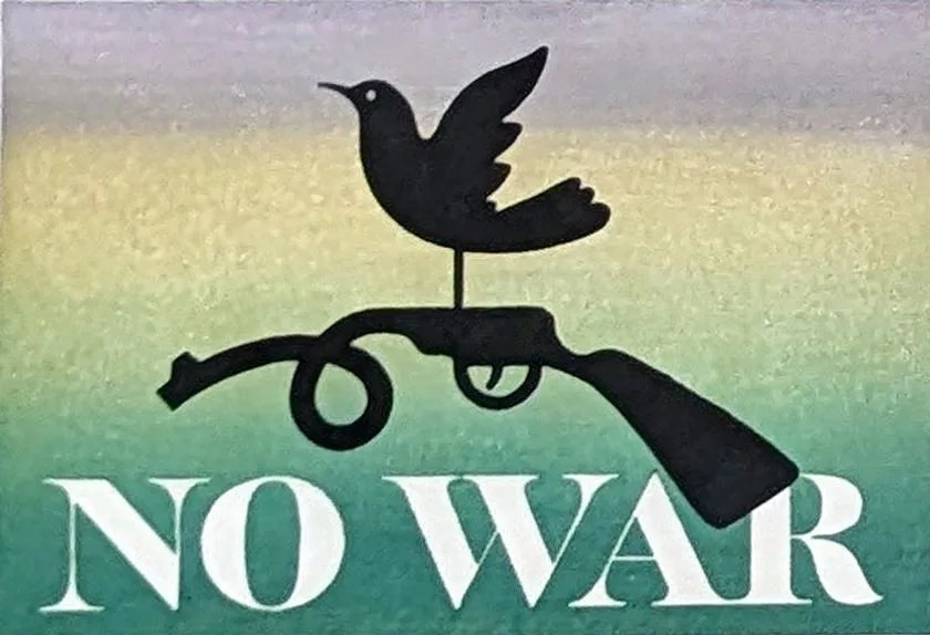 銃と鳥で表すNO WAR