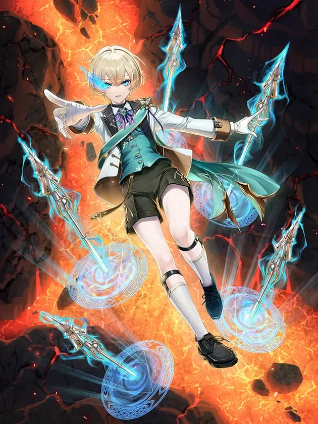 新英雄クー・フーリンのキャラクターイラスト
