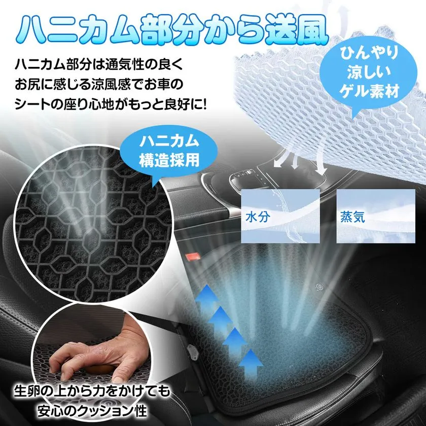 ハニカム構造と送風イメージ