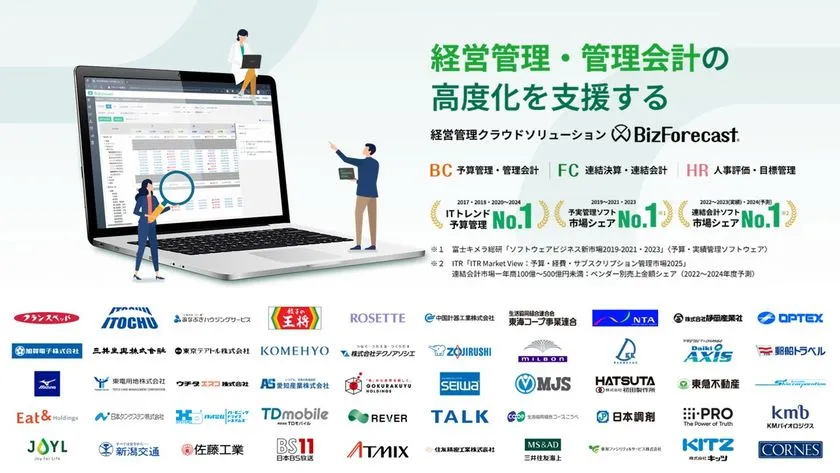 BizForecastのサービス実績紹介ビジュアル