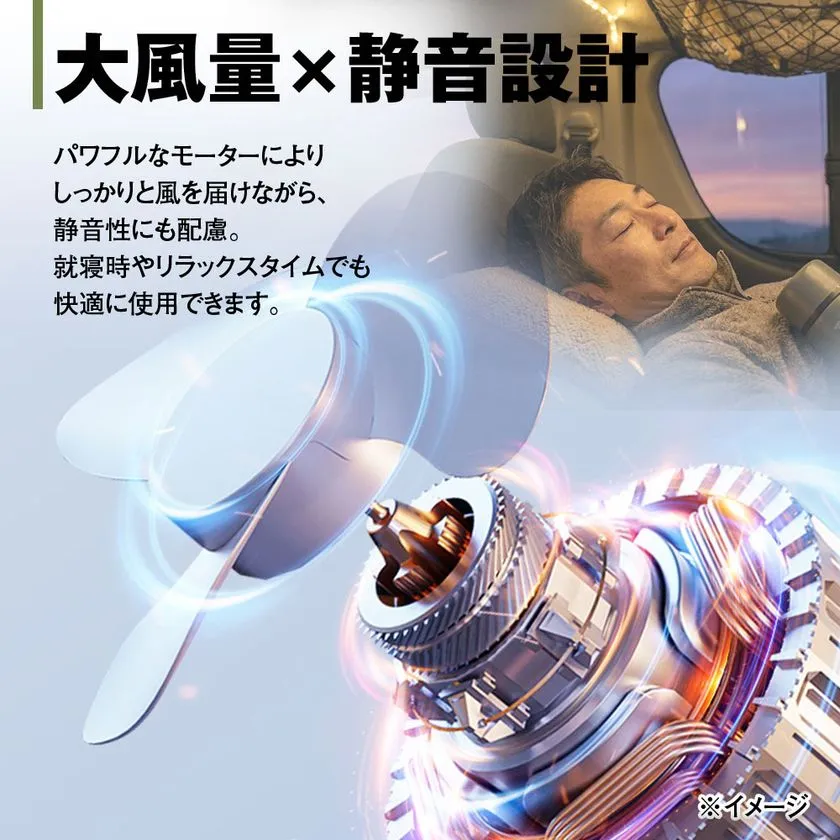 大風量と静音設計のイメージ