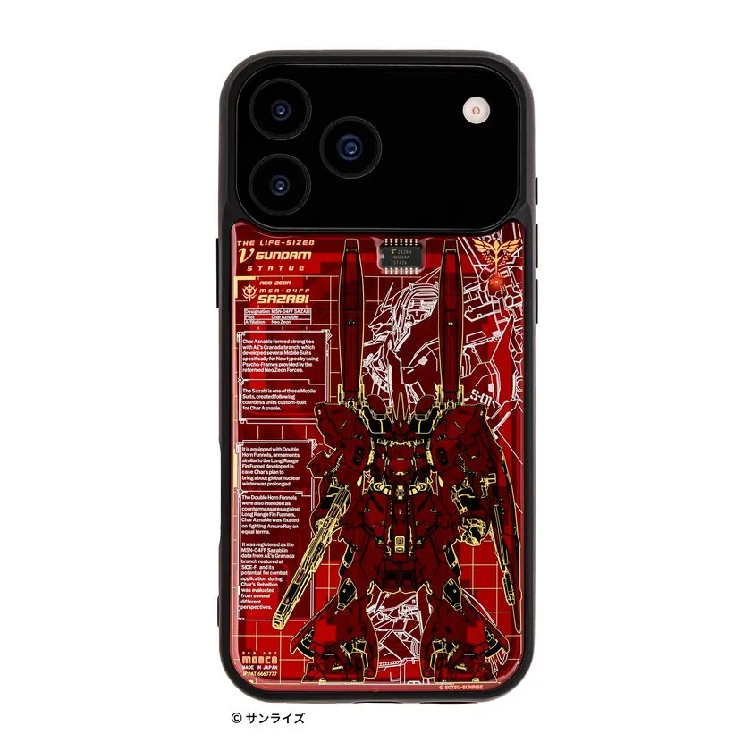 FLASH 基板アートiPhoneケース MSN-04FF サザビー 赤基板風背面正面