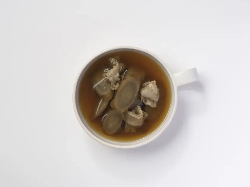 厚切りごぼうの和風スープ