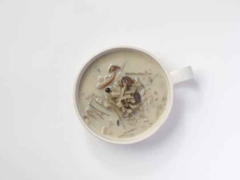 具沢山のクリーム系ごぼうスープ
