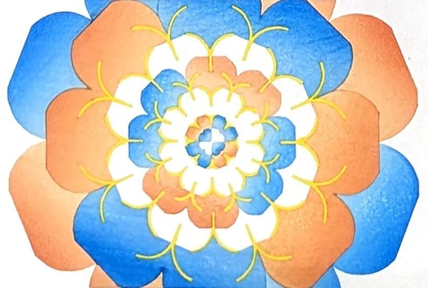 花模様の色彩作品