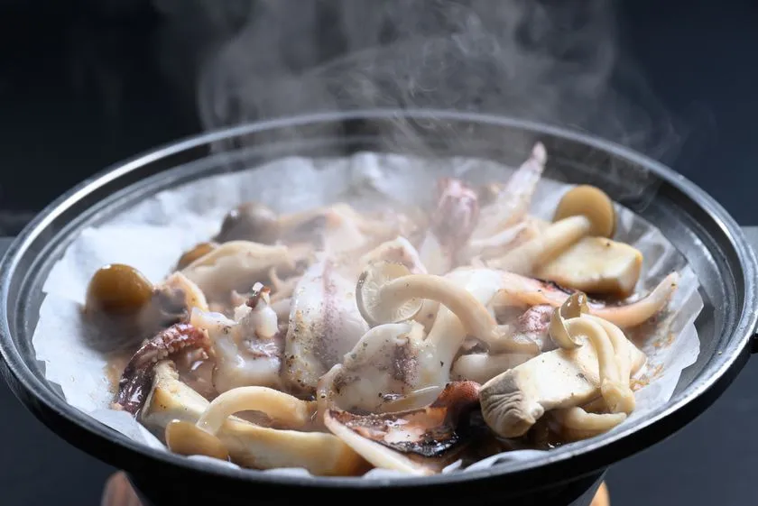 天然アオリイカゲソのバター焼き