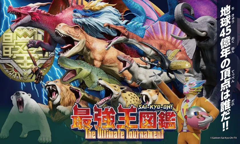 最強王図鑑アニメのメインビジュアル