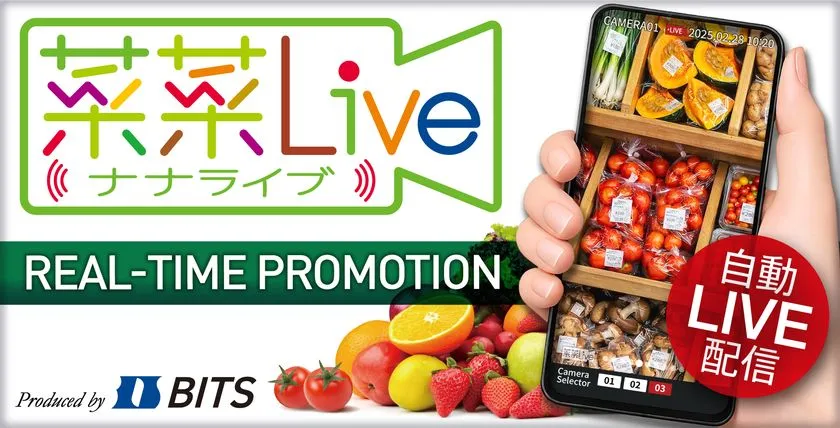 菜菜Liveのリアルタイム売り場配信イメージ