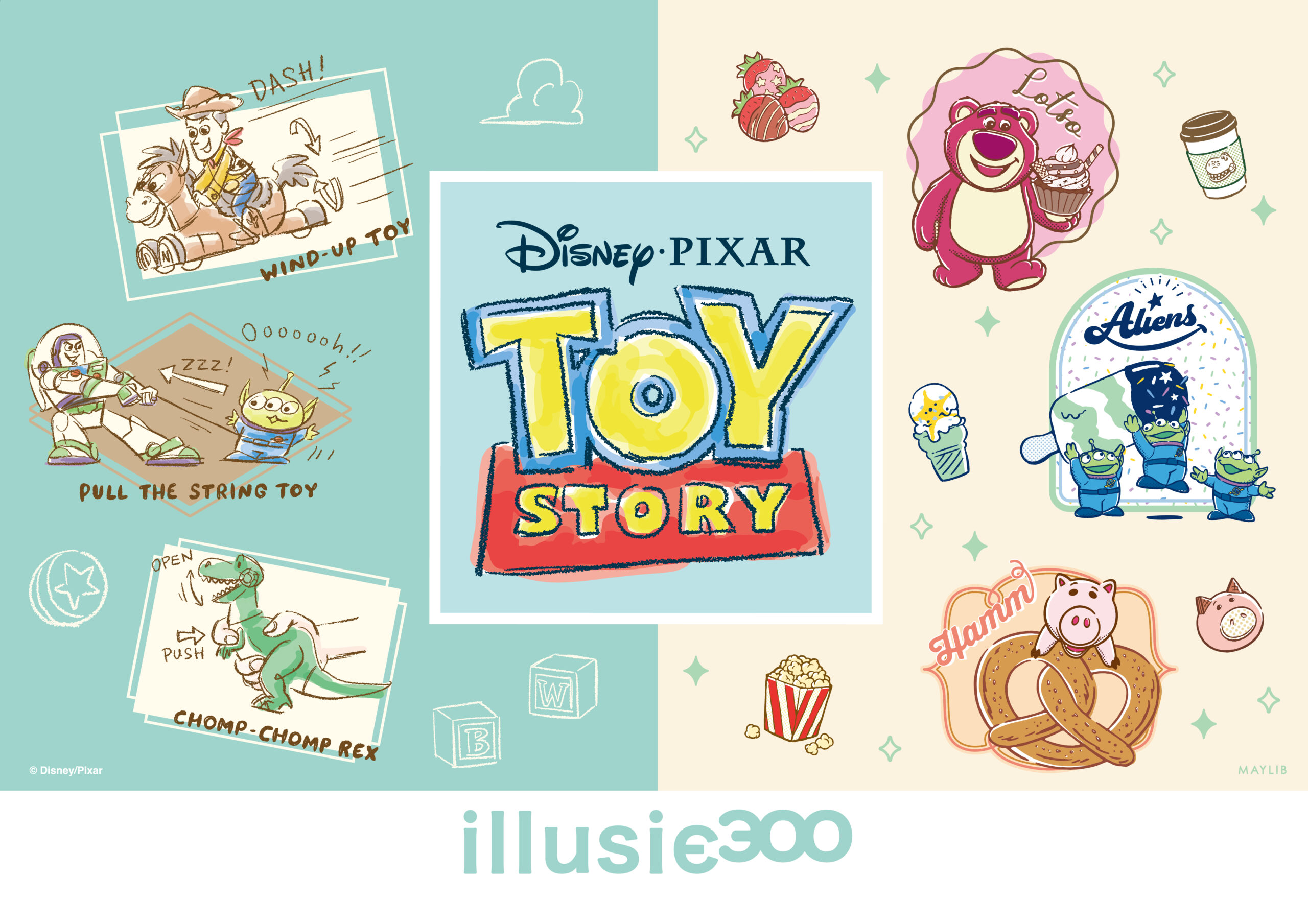 illusie300（イルーシーサンマルマル）ディズニー＆ピクサー映画「トイ・ストーリー」シリーズ オリジナルグッズ