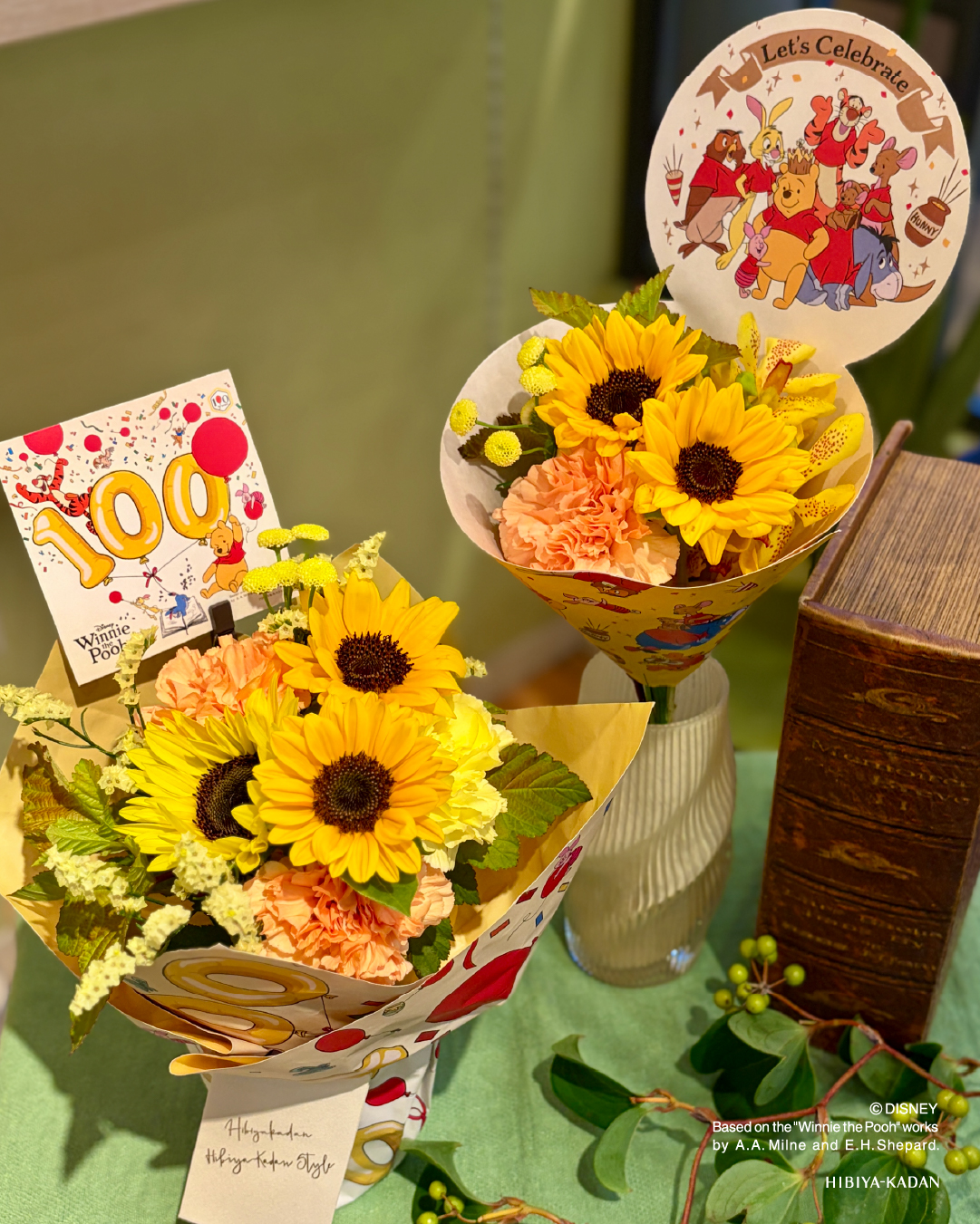100周年限定デザインの花束2種（店頭限定販売）
