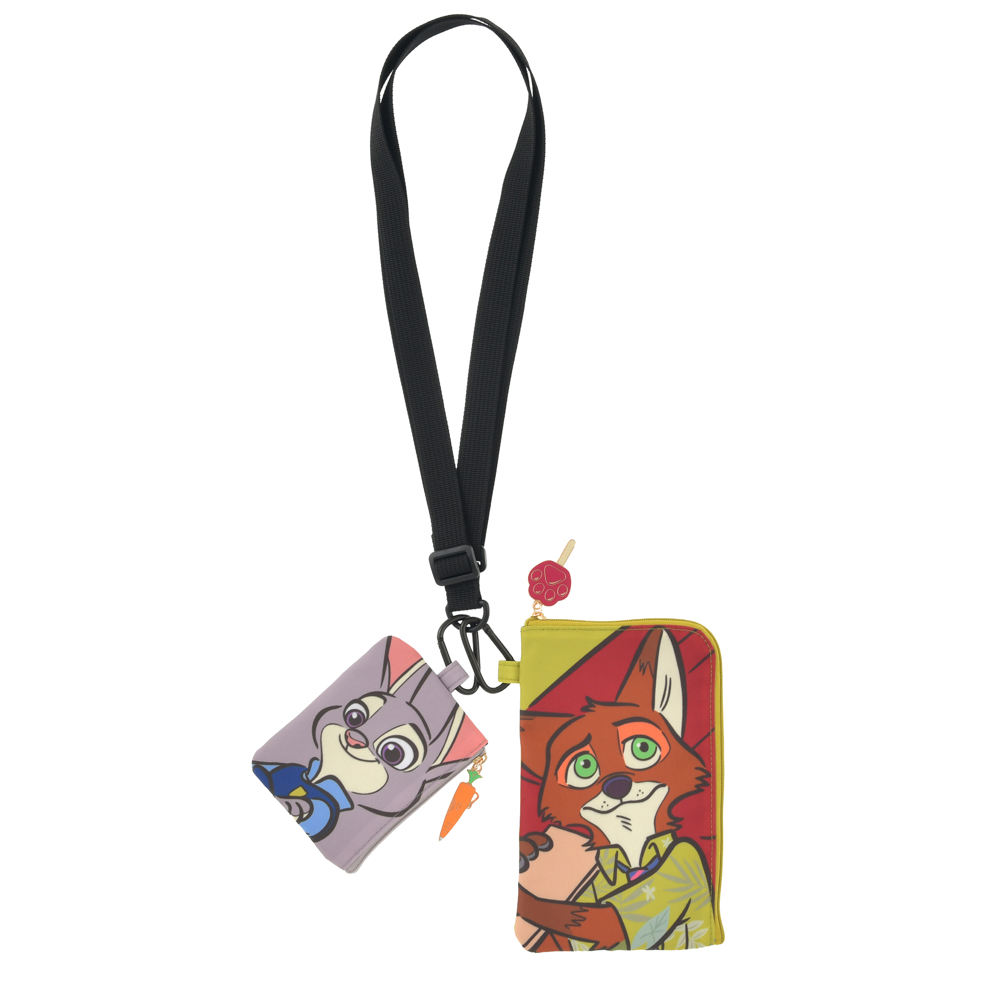 ジュディ・ホップス＆ニック・ワイルド 財布・ウォレット セット ストラップ・カラビナ付き ZOOTOPIA TRAVEL