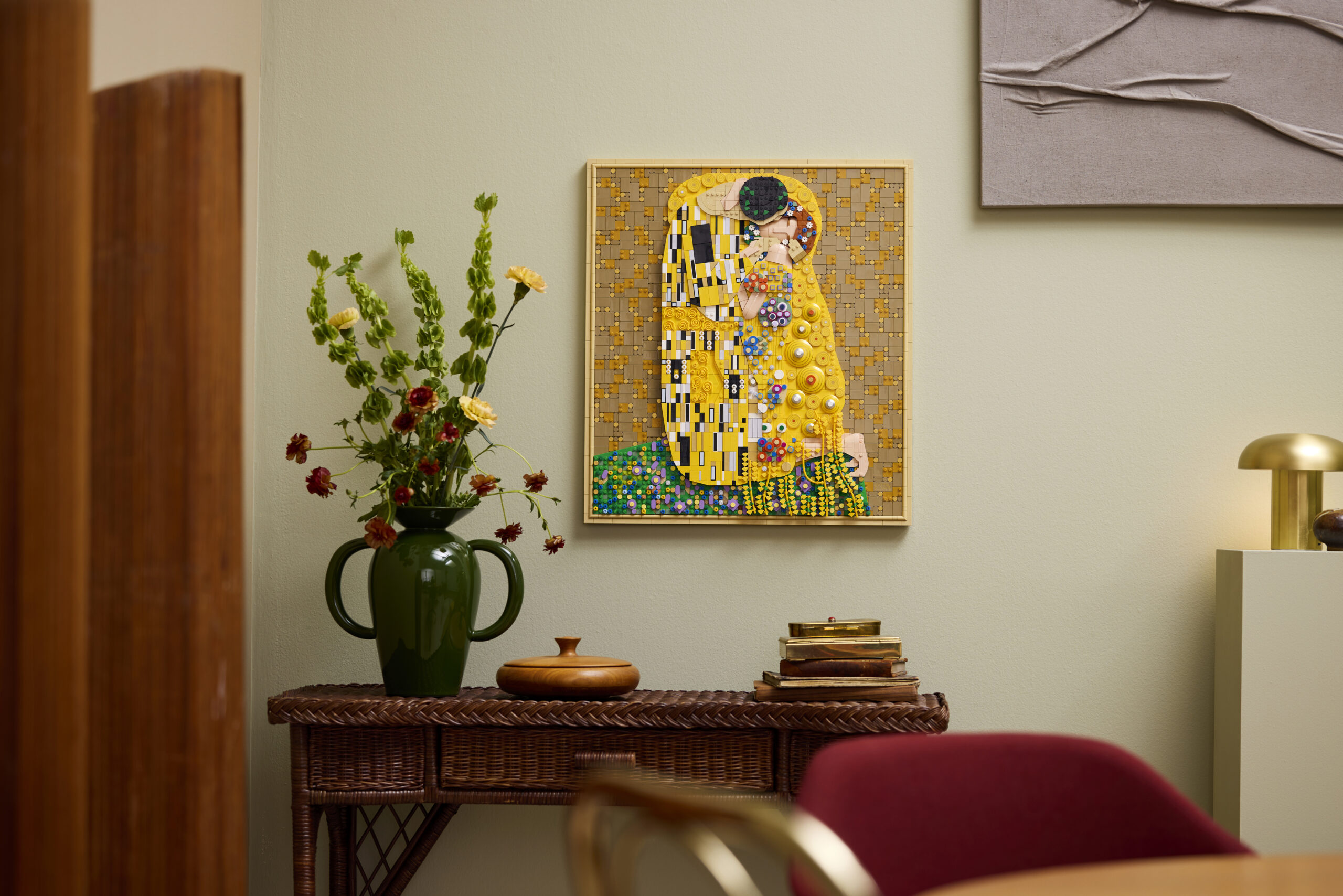 「レゴ(R)アート Gustav Klimt ＜接吻＞」　展示イメージ2