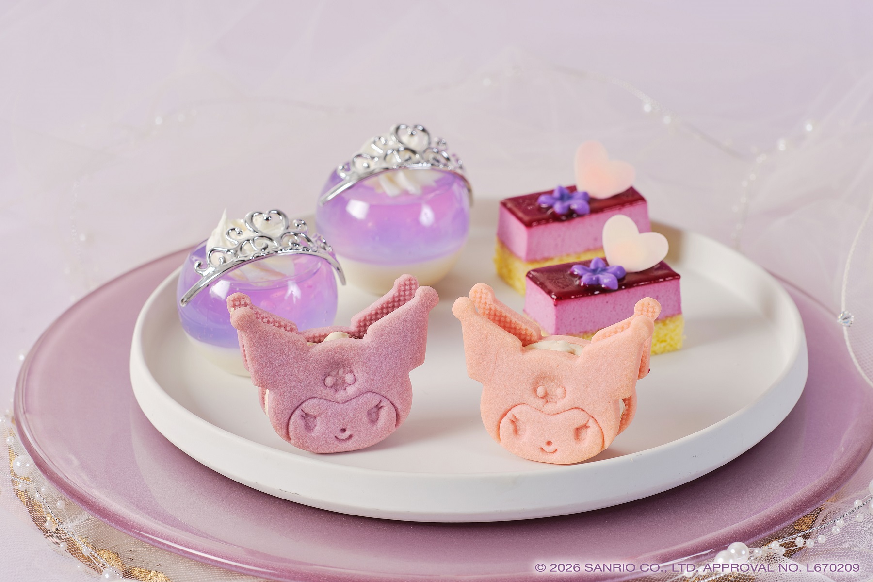 ティアラでおめかしココナッツのパンナコッタ ~2色のバタフライピージュレ~