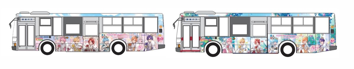 「すとぷり」コラボラッピングバス