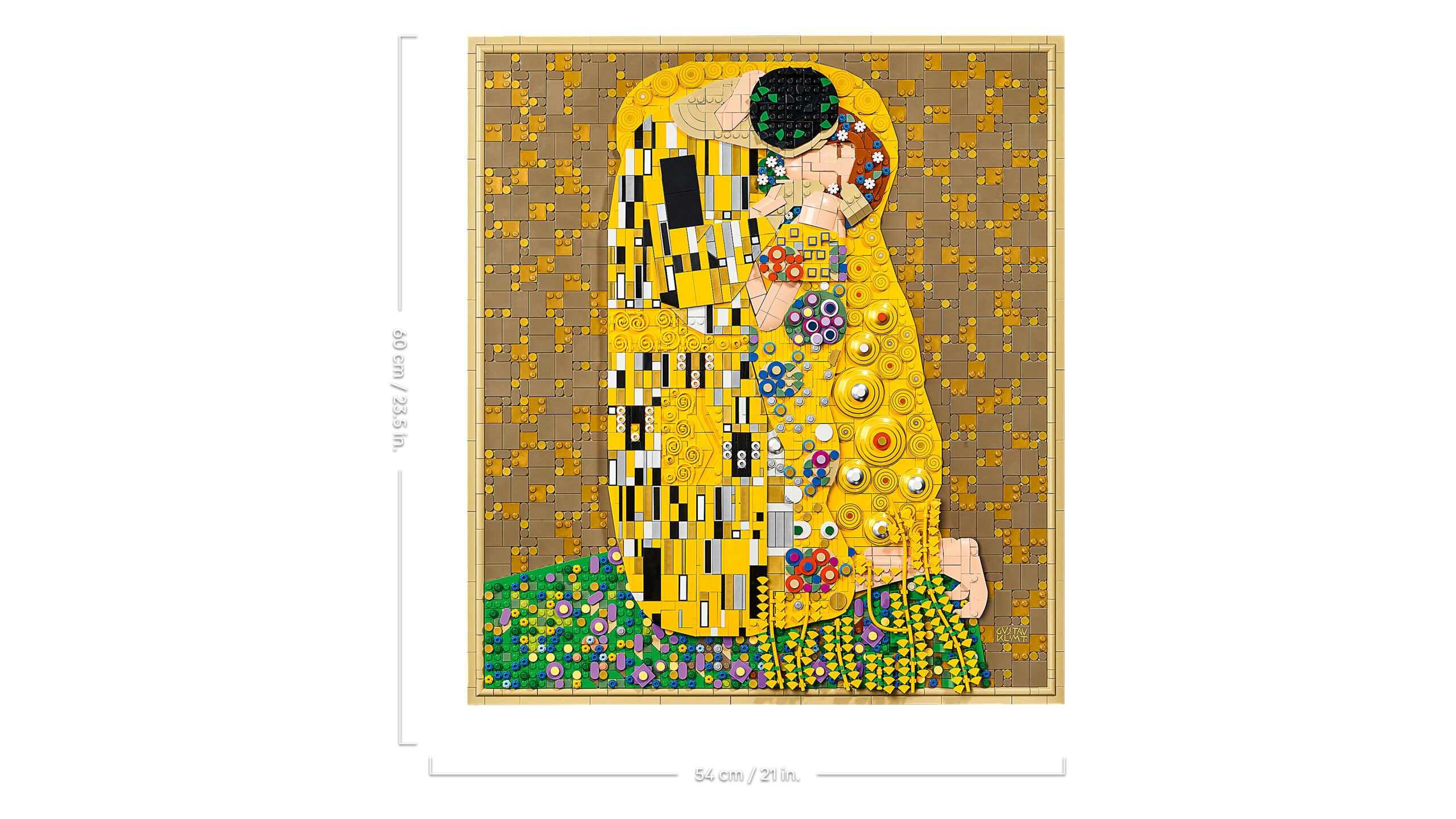 「レゴ(R)アート Gustav Klimt ＜接吻＞」　サイズ
