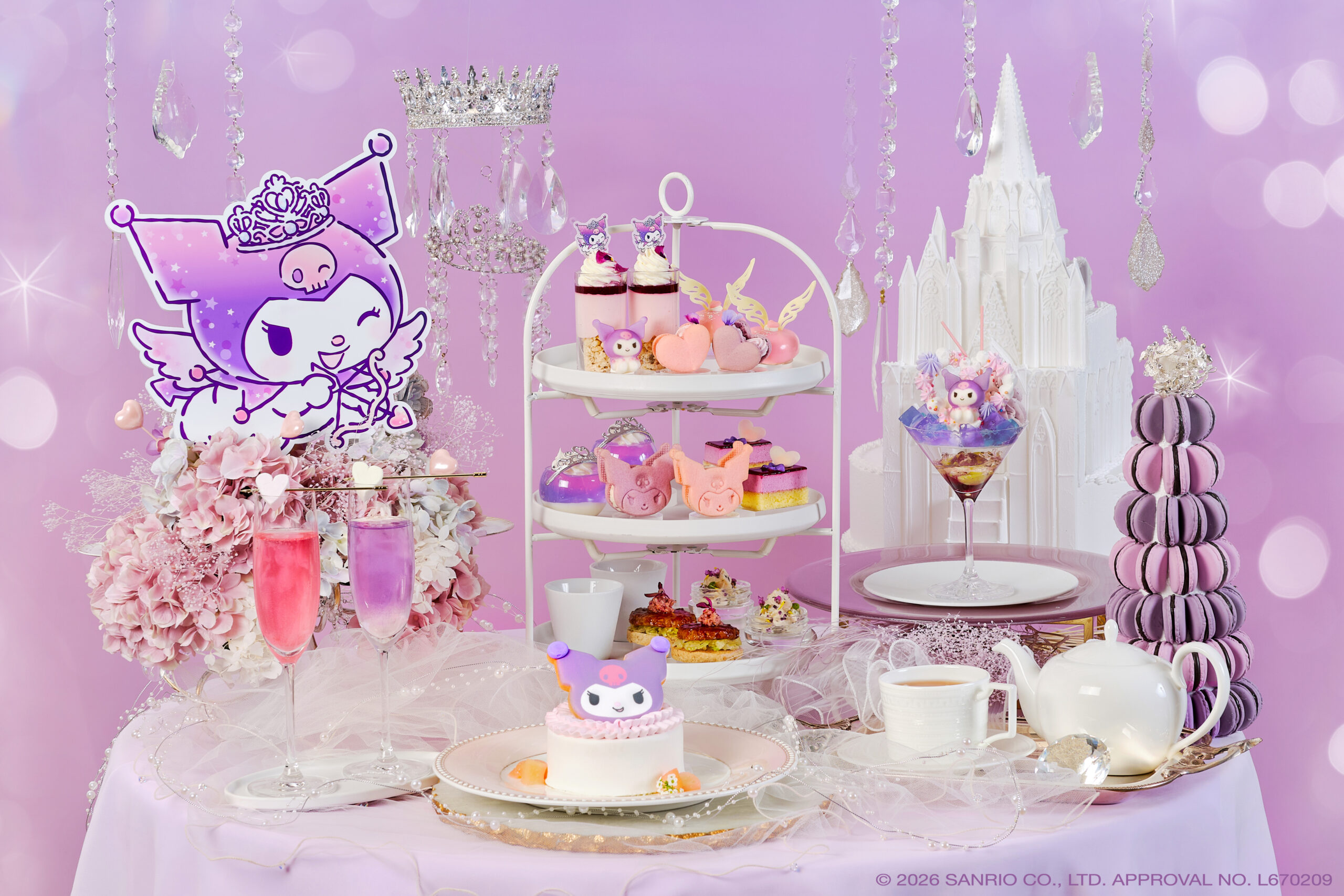 「KUROMI Summer Sweets Party Afternoon Tea」アフタヌーンティーメニュー