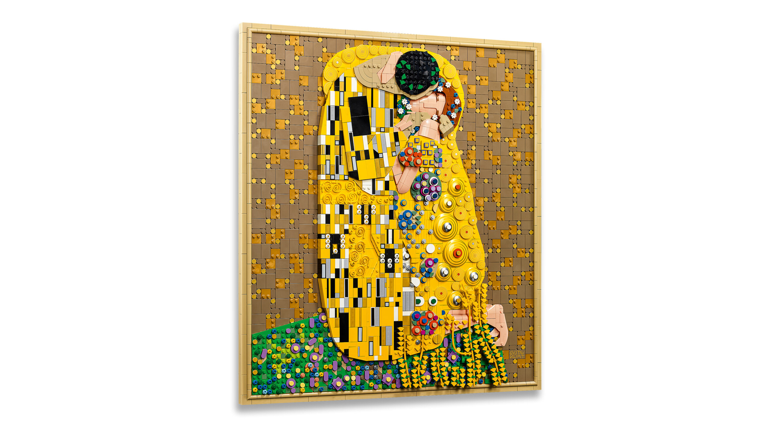 「レゴ(R)アート Gustav Klimt ＜接吻＞」　白背景