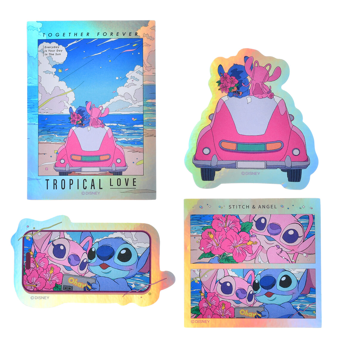 スティッチ＆エンジェル シール・ステッカー ホログラム Sticker Collection STITCH ＆ ANGEL