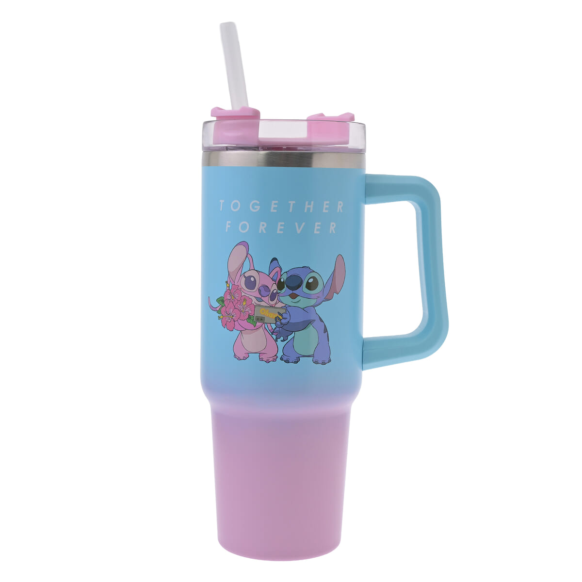 スティッチ＆エンジェル タンブラー ステンレス ストロー付き STITCH ＆ ANGEL
