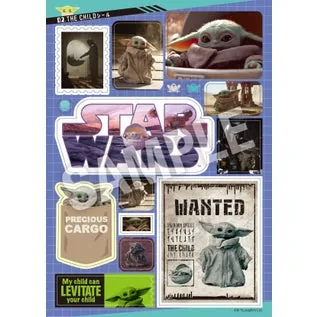 「STAR WARS」ロゴステッカーとWANTED風ポスターのシール