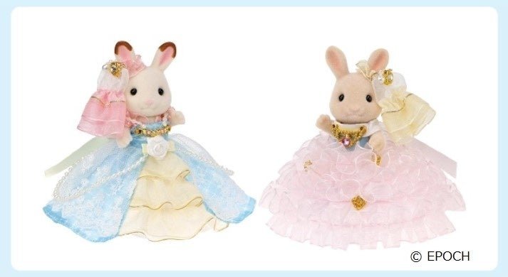 ラグジュアリーペアセットの2体のウサギ