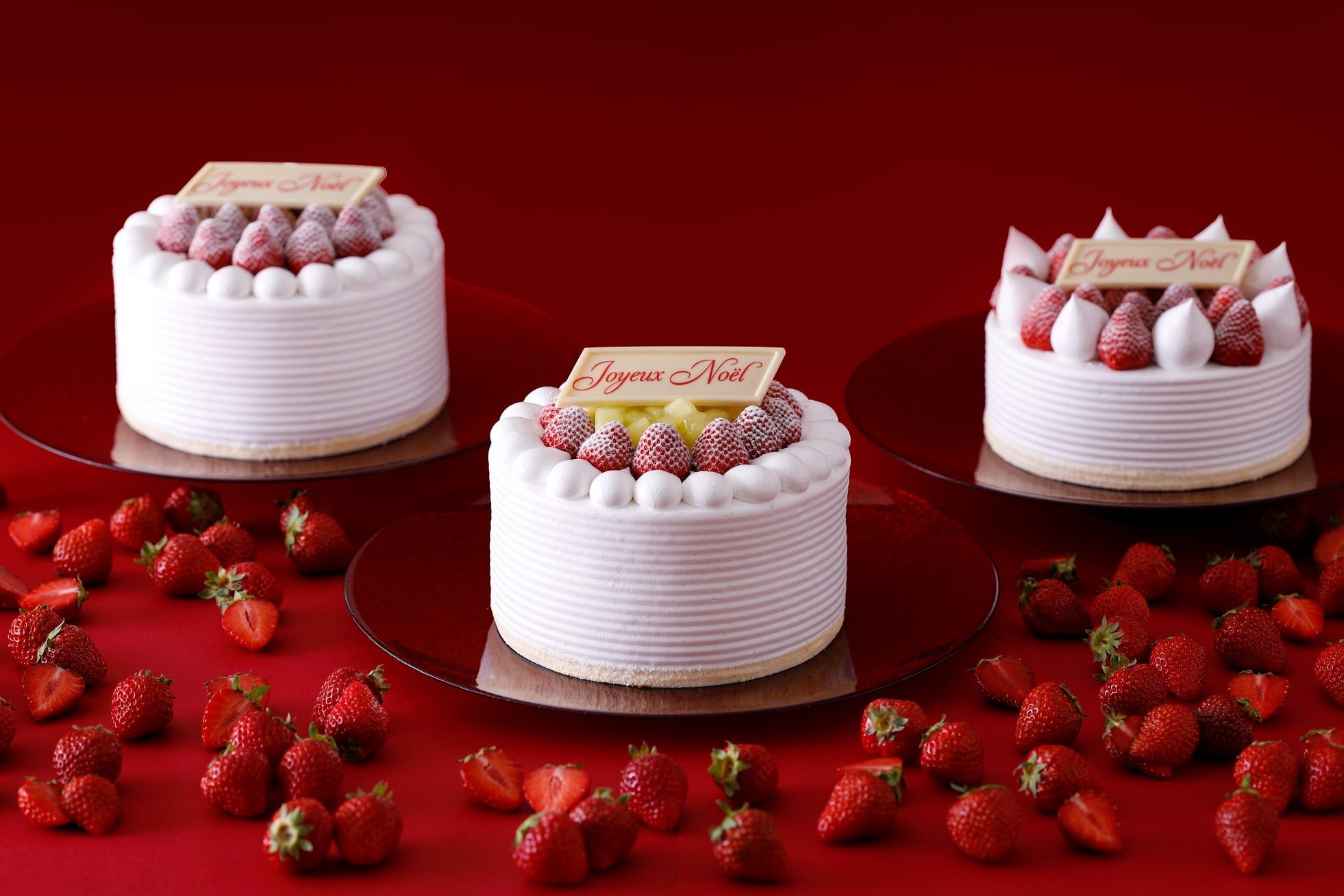 クリスマスケーキ3種の全体ビジュアル