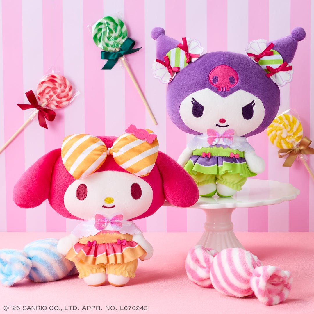 BIGぬいぐるみ「マイメロディ」と「クロミ」