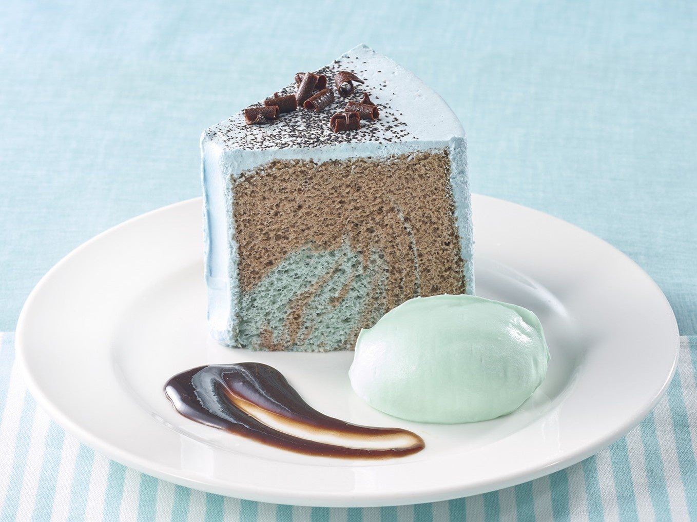 チョコミントシフォンケーキ