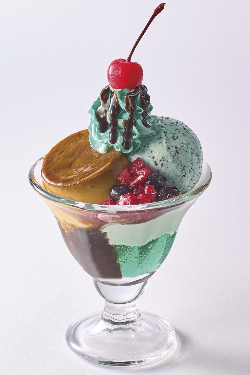 自家製プリンとチョコミントのジョナサンデー